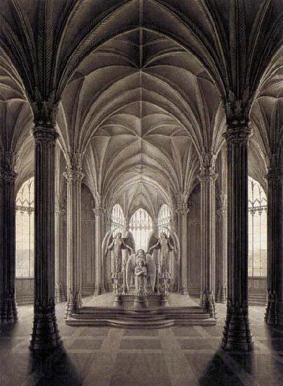 Karl friedrich schinkel Study for a Monument to Queen Louise Norge oil painting art